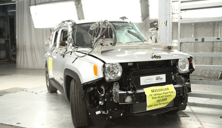 NHTSA Side pole test of the 2020 Jeep Renegade