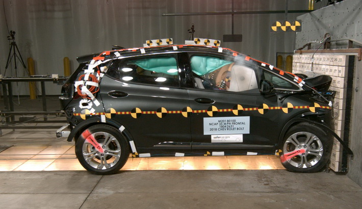 NHTSA crash test of the 2020 Chevrolet Bolt Ev