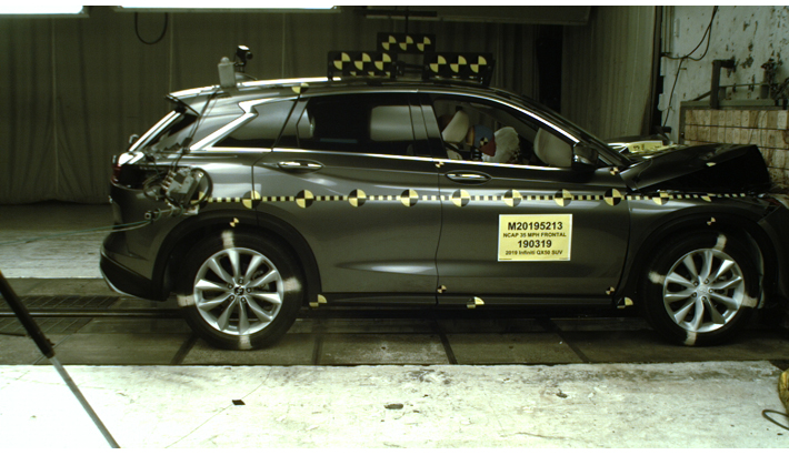 NHTSA crash test of the 2020 Infiniti Qx50