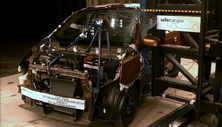 NHTSA Side pole test of the 2020 Mitsubishi Mirage