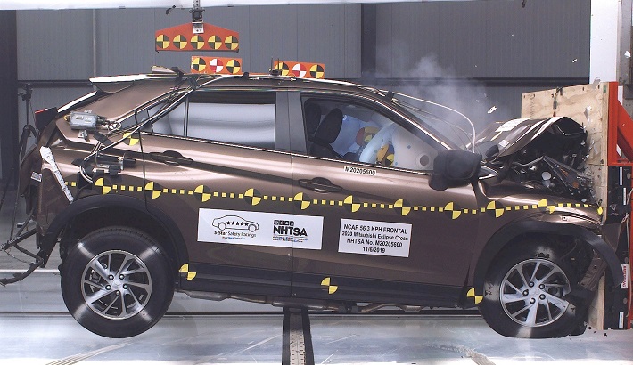 NHTSA crash test of the 2020 Mitsubishi Eclipse Cross