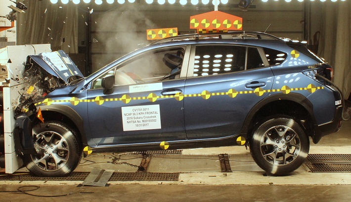 NHTSA crash test of the 2020 Subaru Crosstrek