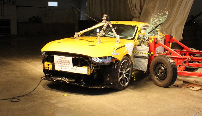 NHTSA Side impact test of the 2020 Ford Mustang