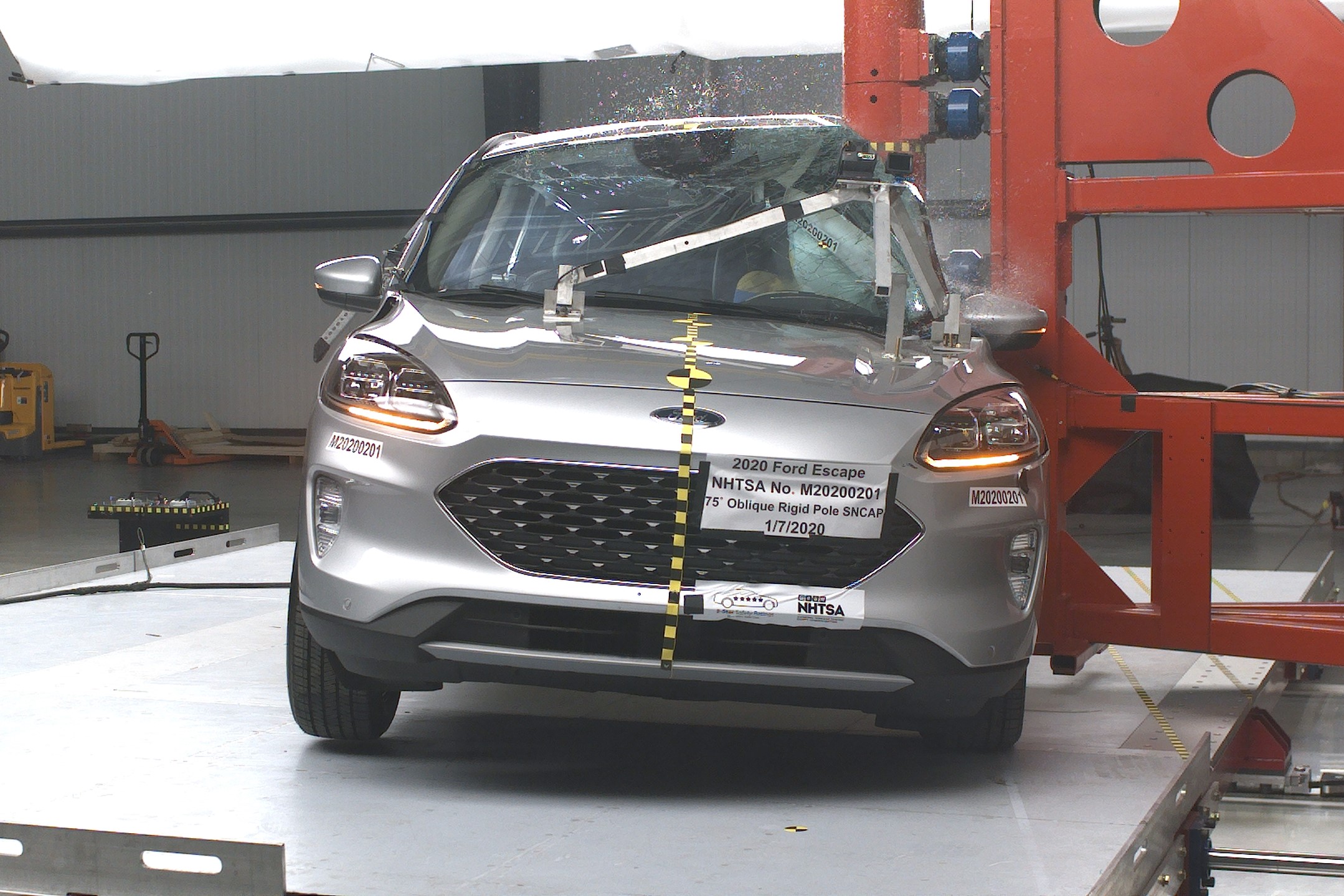 NHTSA Side pole test of the 2020 Ford Escape