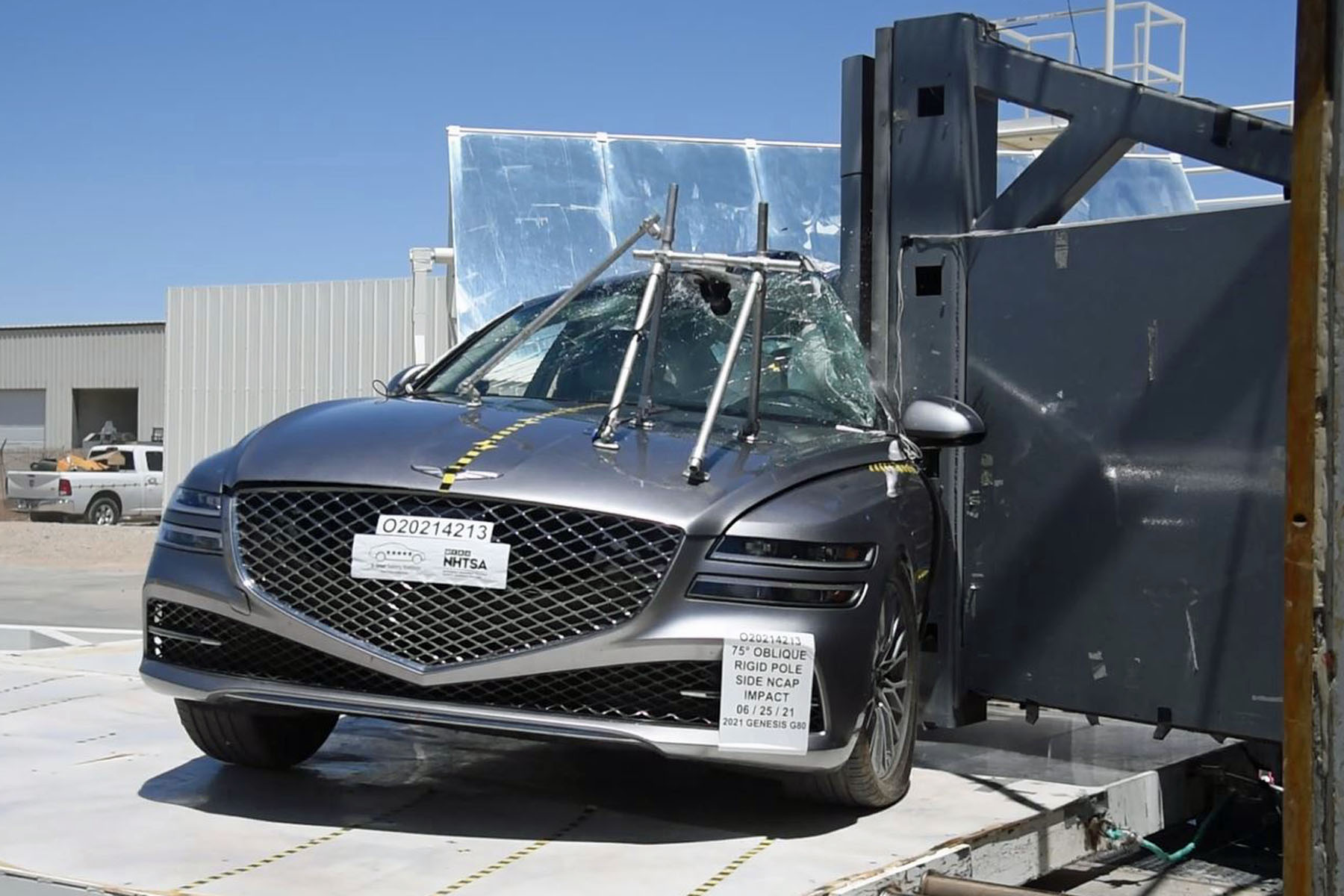 NHTSA Side pole test of the 2021 Genesis G80