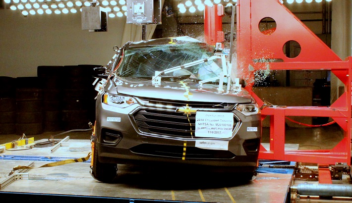 NHTSA Side pole test of the 2021 Chevrolet Traverse