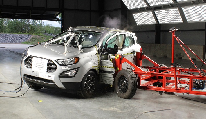 NHTSA Side impact test of the 2021 Ford Ecosport