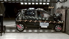 NHTSA crash test of the 2021 Mitsubishi Mirage