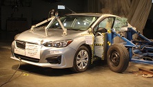 NHTSA Side impact test of the 2021 Subaru Impreza