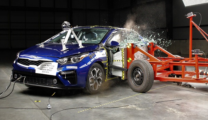 NHTSA Side impact test of the 2021 Kia Forte