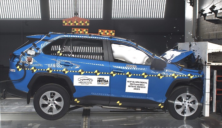 NHTSA crash test of the 2021 Toyota RAV4
