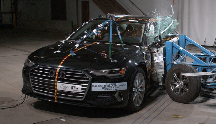 NHTSA Side impact test of the 2020 Audi A6