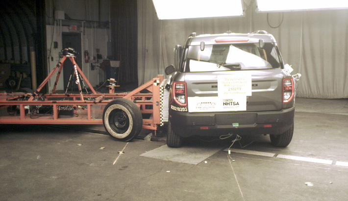 NHTSA Side impact test of the 2021 Ford Bronco Sport