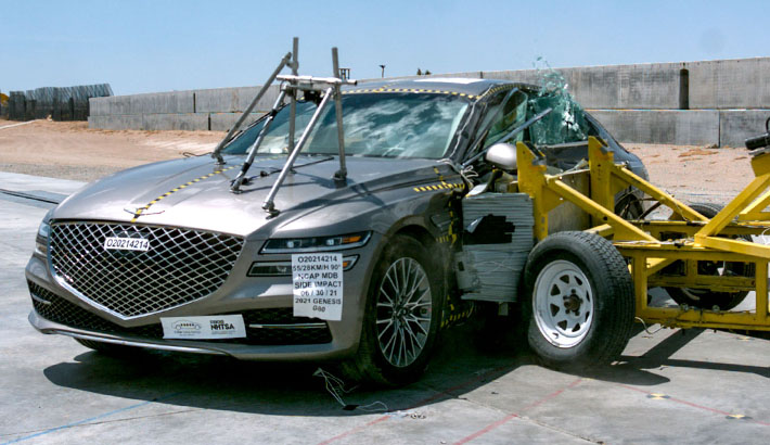 NHTSA Side impact test of the 2022 Genesis G80