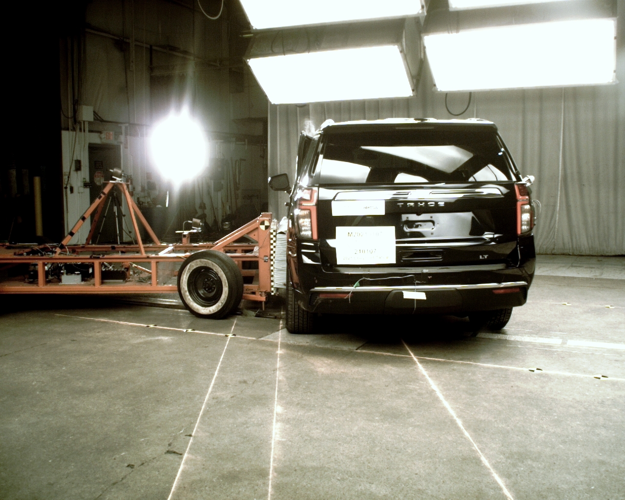 NHTSA Side impact test of the 2022 Chevrolet Tahoe