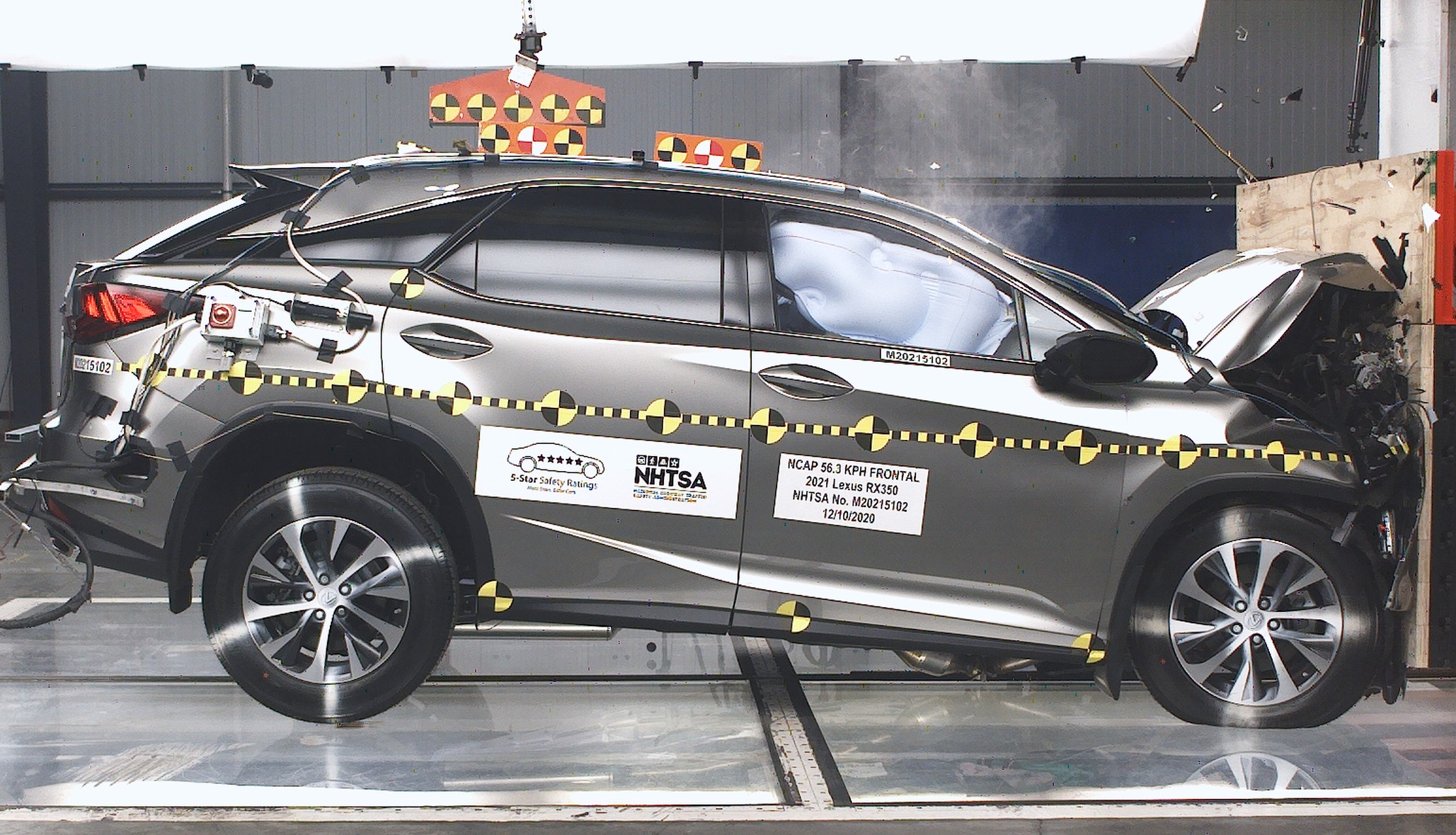 NHTSA crash test of the 2022 Lexus RX 350