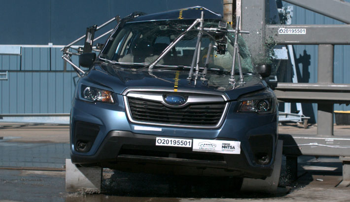 NHTSA Side pole test of the 2022 Subaru Forester
