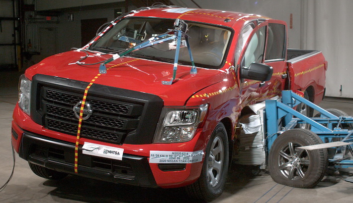 NHTSA Side impact test of the 2022 Nissan Titan