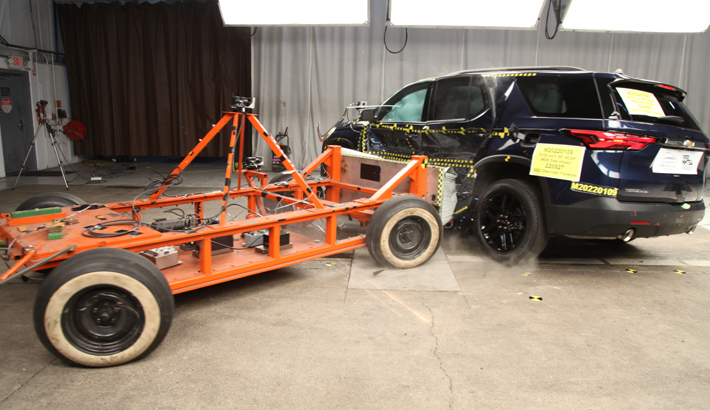 NHTSA Side impact test of the 2023 Chevrolet Traverse