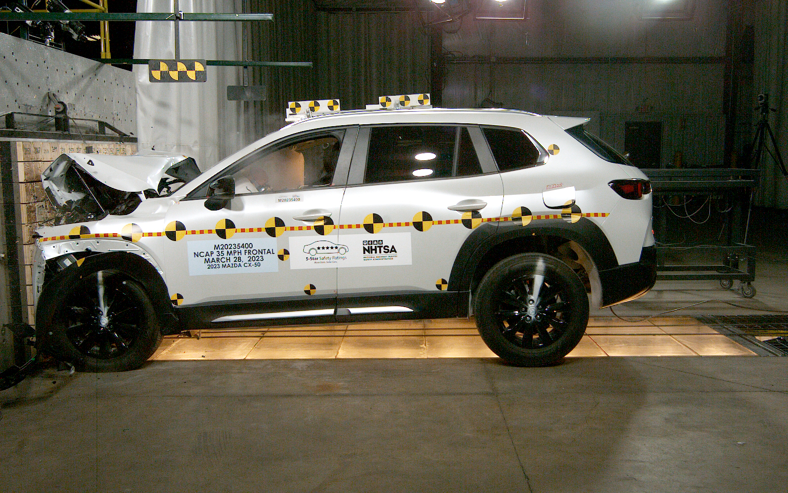 NHTSA crash test of the 2023 Mazda CX-50