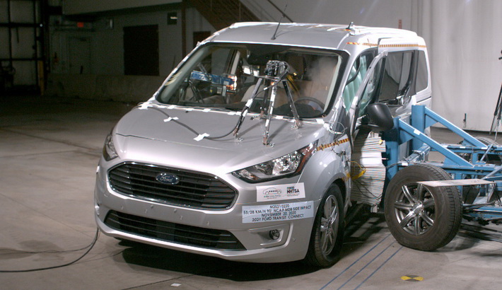 NHTSA Side impact test of the 2023 Ford Transit Connect