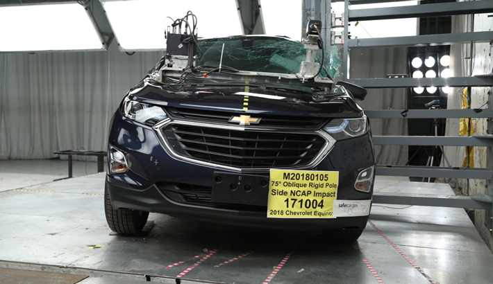 NHTSA Side pole test of the 2023 Chevrolet Equinox