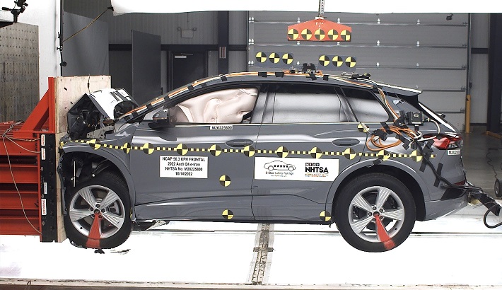 NHTSA crash test of the 2023 Audi Q4 E-Tron