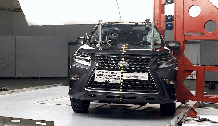 NHTSA Side pole test of the 2023 Lexus GX 460