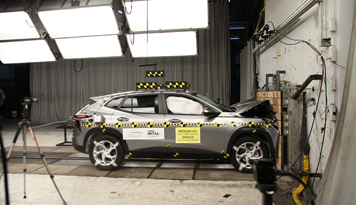 NHTSA crash test of the 2024 Chevrolet Trax