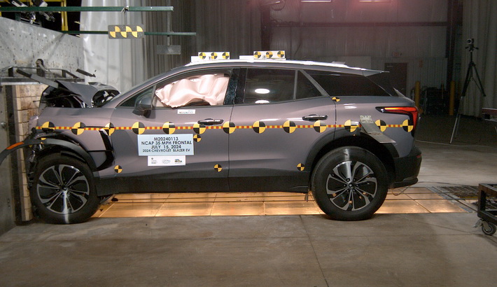 NHTSA crash test of the 2024 Chevrolet Blazer Ev