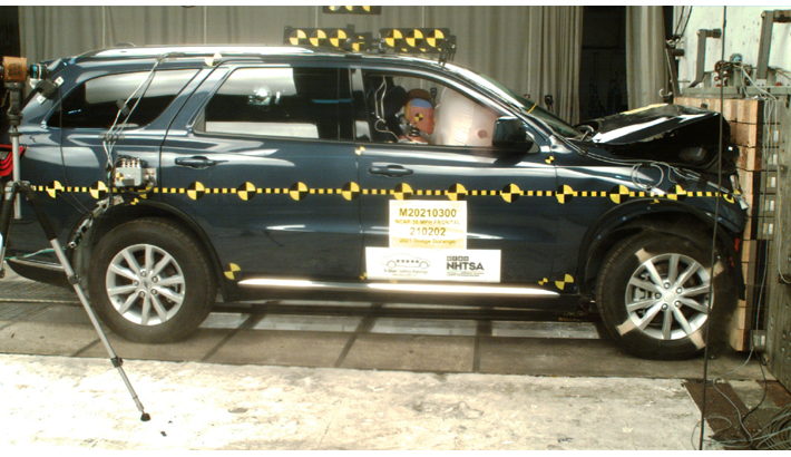 NHTSA crash test of the 2024 Dodge Durango