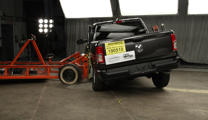 NHTSA Side impact test of the 2024 Ram 1500