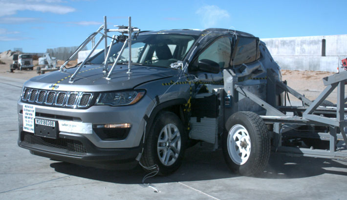 NHTSA crash test of the 2023 Jeep Compass