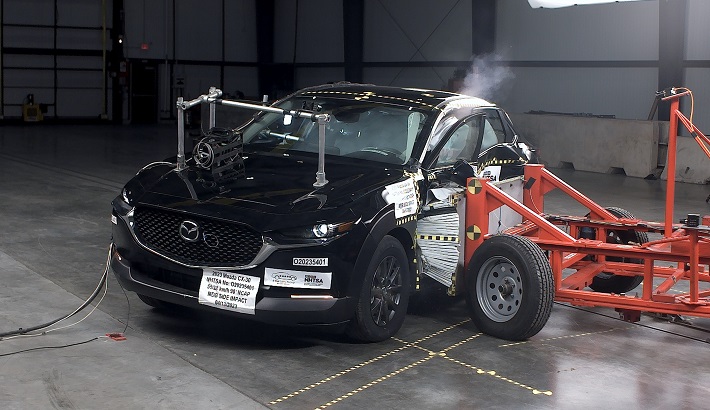 NHTSA Side impact test of the 2024 Mazda CX-30