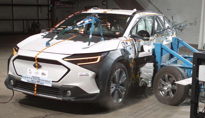 NHTSA Side impact test of the 2024 Subaru Solterra