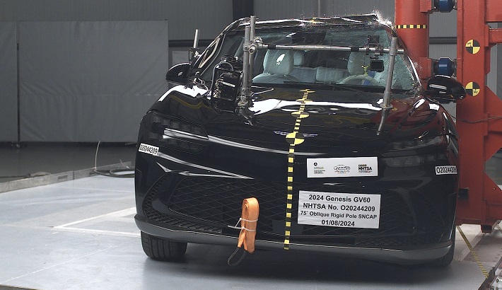 NHTSA Side pole test of the 2024 Genesis Gv60