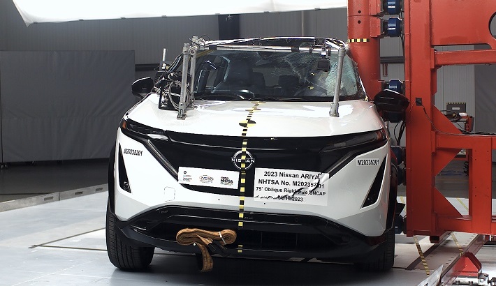 NHTSA Side impact test of the 2024 Nissan Ariya