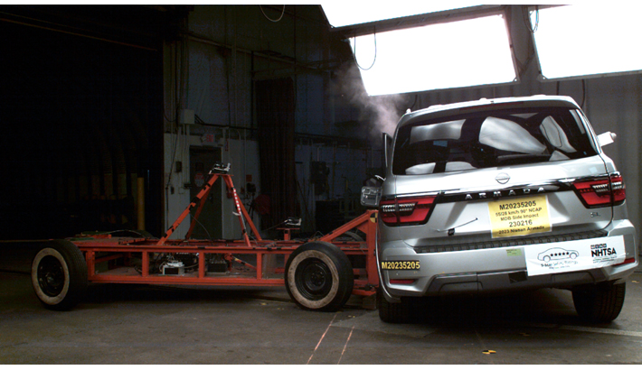 NHTSA Side impact test of the 2024 Nissan Armada