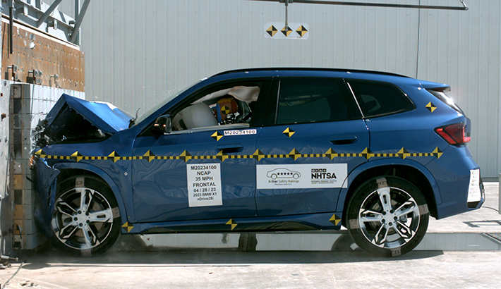 NHTSA crash test of the 2025 BMW X1