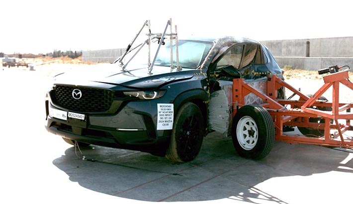 NHTSA Side impact test of the 2025 Mazda CX-50