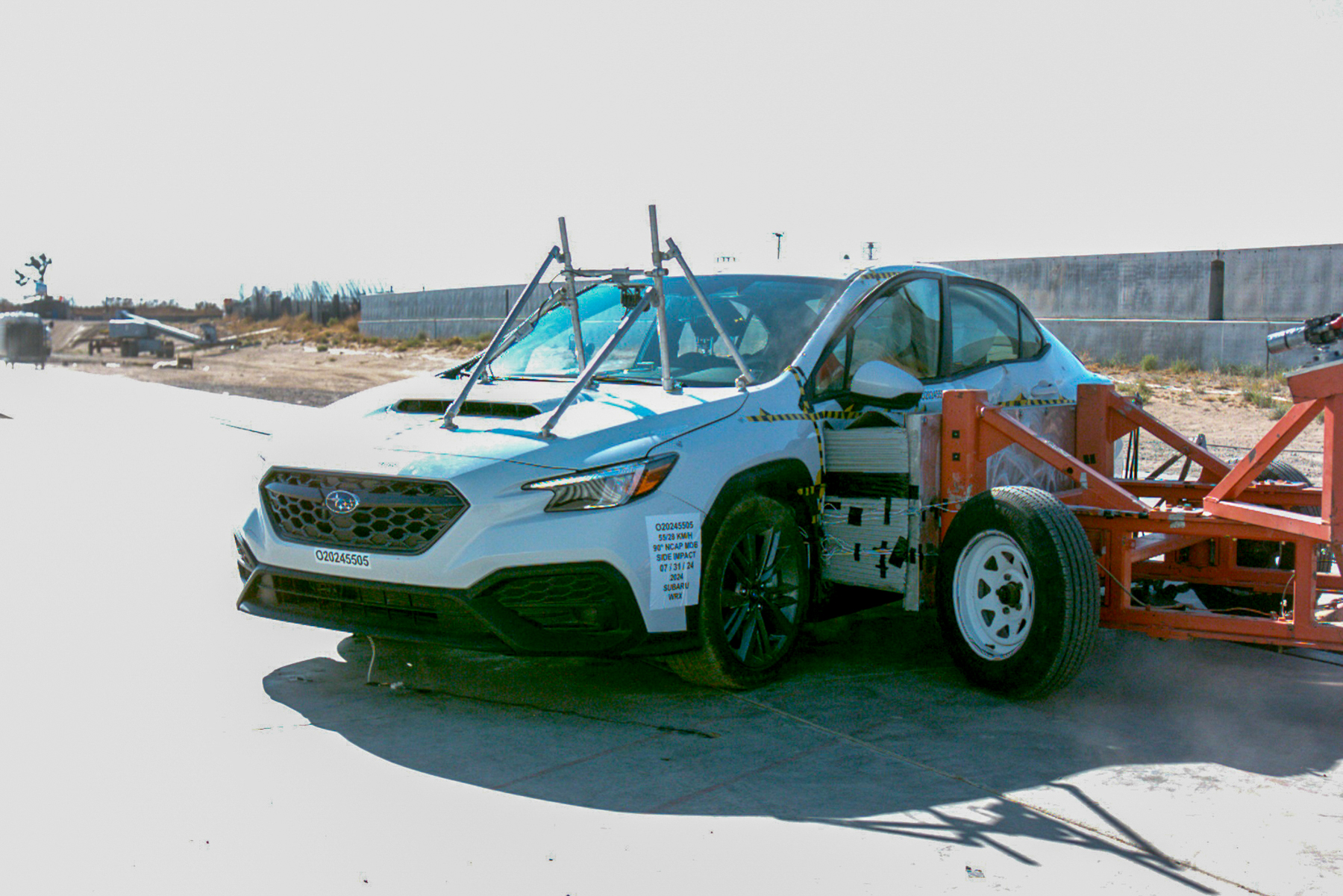 NHTSA Side impact test of the 2025 Subaru WRX