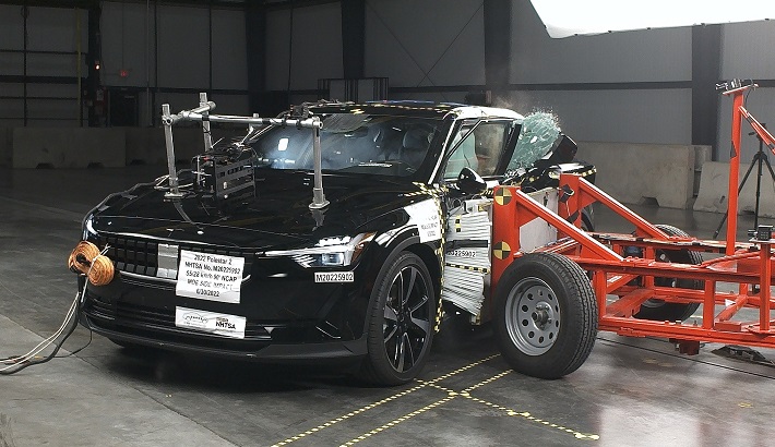 NHTSA Side impact test of the 2025 Polestar 2
