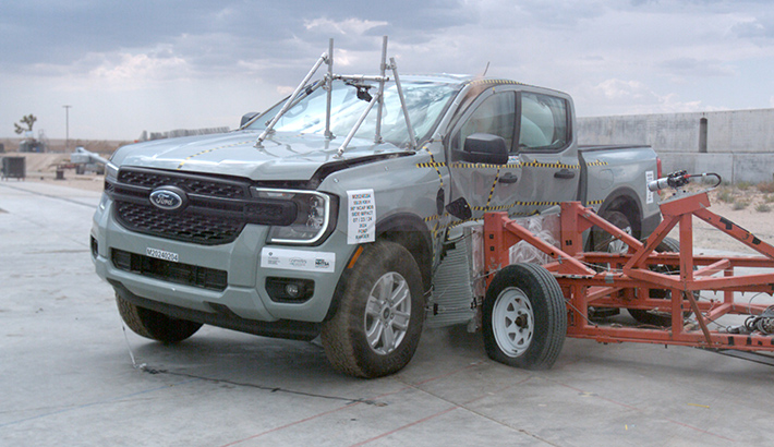 NHTSA Side impact test of the 2025 Ford Ranger