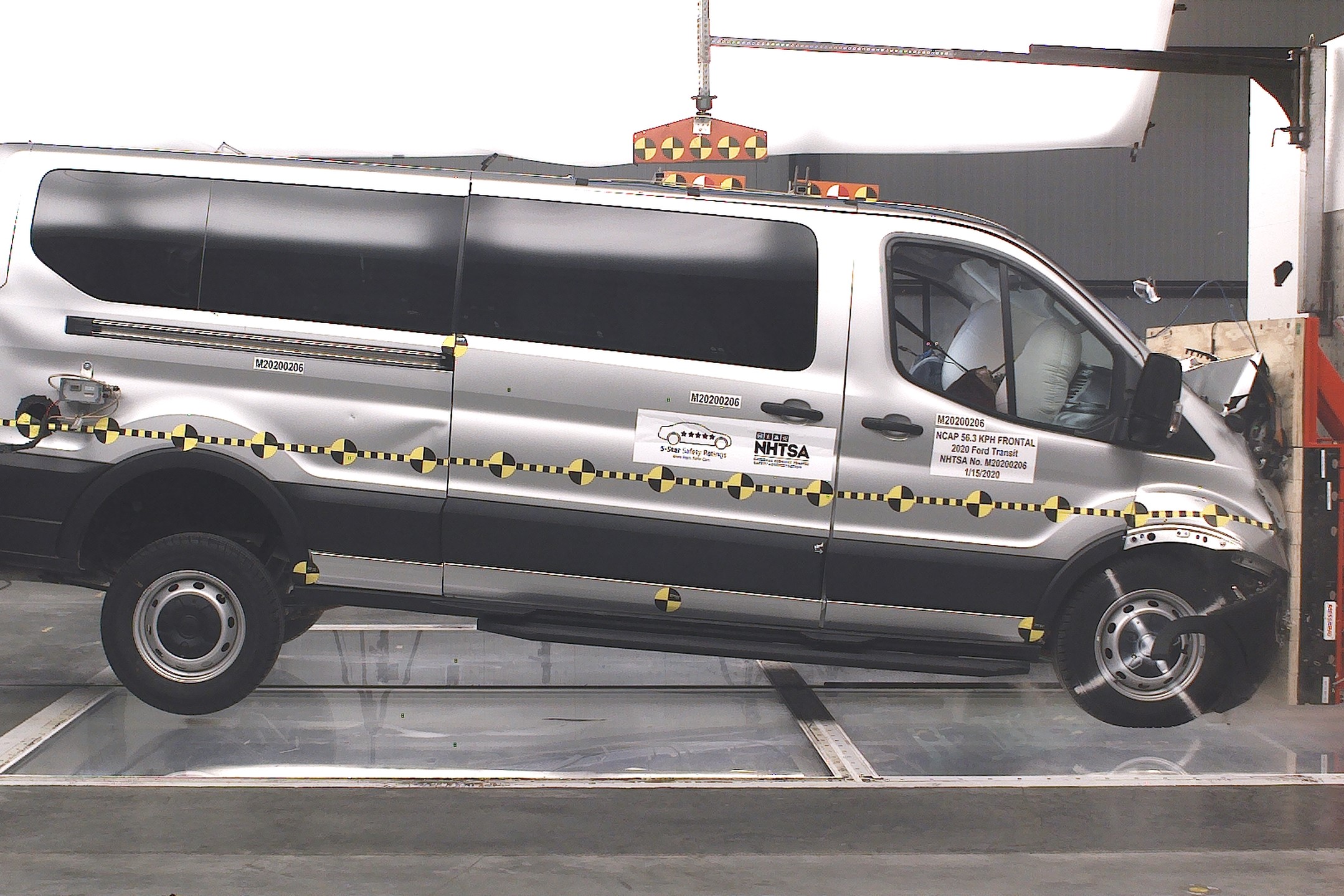 NHTSA crash test of the 2025 Ford Transit
