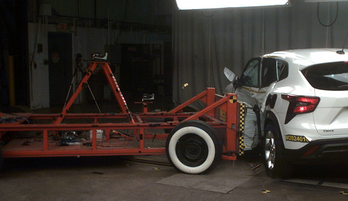 NHTSA Side impact test of the 2025 Chevrolet Trax