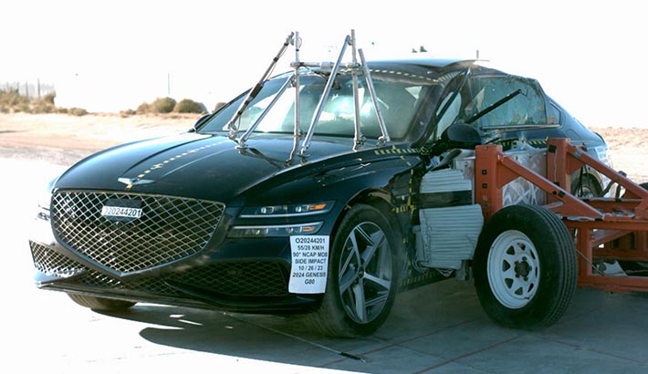 NHTSA Side impact test of the 2025 Genesis G80