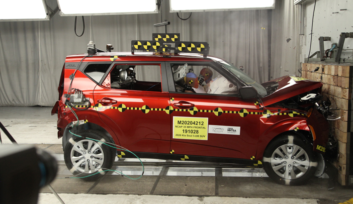 NHTSA crash test of the 2025 Kia Soul