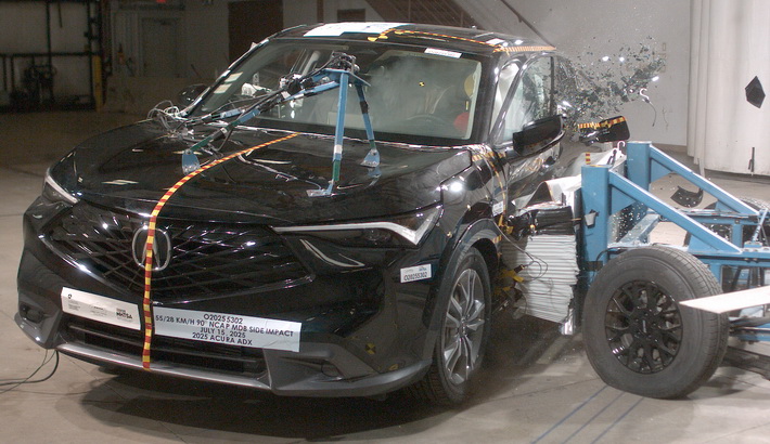 NHTSA Side impact test of the 2025 Acura Adx