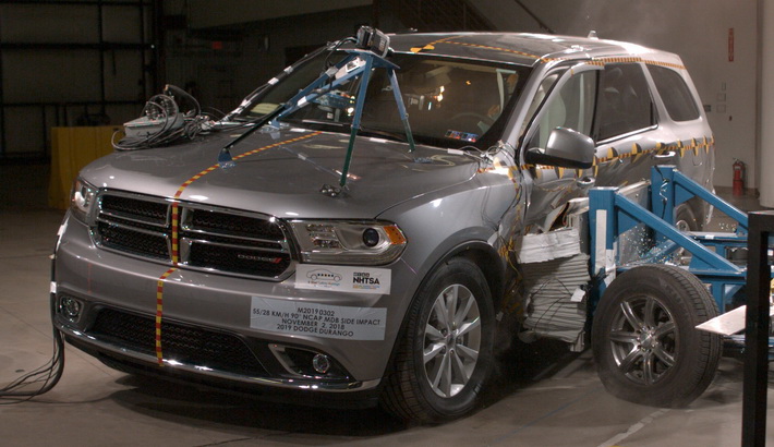 NHTSA Side impact test of the 2026 Dodge Durango