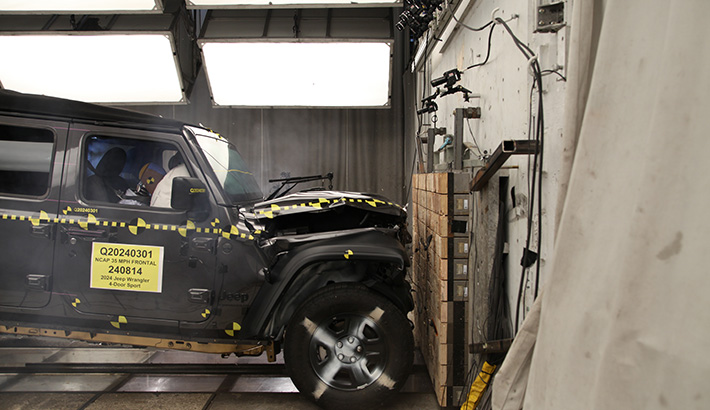 NHTSA crash test of the 2026 Jeep Wrangler 4-Door